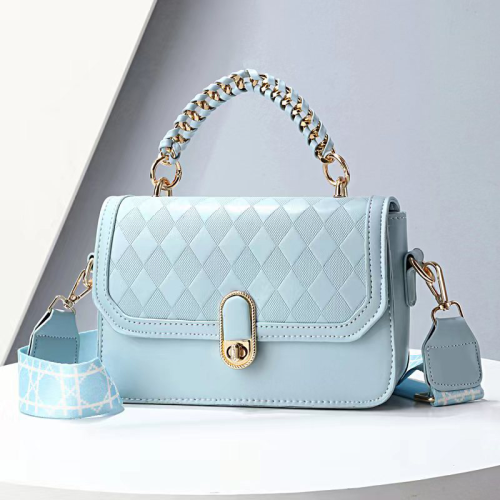 Blush Luxe Quilted Chain Handle Handbag